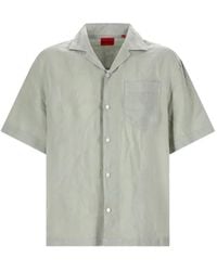 HUGO - Short-Sleeve Linen Shirt - Lyst