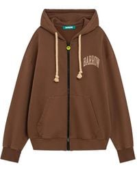 Barrow - Logo-Print Zip-Up Hoodie - Lyst