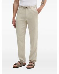 Lindbergh - Drawstring Herringbone Trousers - Lyst