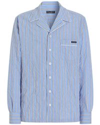 Dolce & Gabbana - Crinkled Striped Fabric Vanity Shirt - Lyst