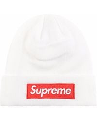 Supreme X Nike Jacquard Logos Beanie in Red for Men - Lyst