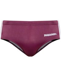DSquared² - Side-Stripe Swim Briefs - Lyst