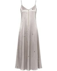 Max & Moi - Distressed-Effect Satin-Finish Dress - Lyst