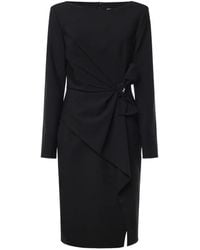 Genny - Bow-Detail Pleated Midi Dress - Lyst