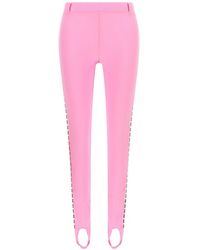 Moschino - Logo-Tape Stirrup Leggings - Lyst