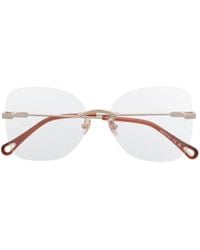 Chloé - Rimless Butterfly-Frame Glasses - Lyst