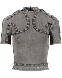 KNWLS - Scuba Panelled Cropped Top - Lyst