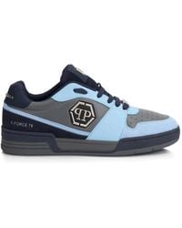 Philipp Plein - P-Force 78 Logo-Plaque Leather Sneakers - Lyst