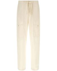 Jil Sander Drawstring Trousers in White for Men | Lyst