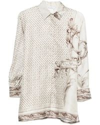Max Mara - Zijden Twill Blouse Met Print - Lyst