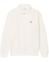 Lacoste - Polo-Collar Piqué Sweatshirt - Lyst