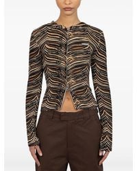 House Of Sunny - Hooded Zip-Up Knitwear - Lyst
