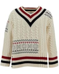 Thom Browne - Merino Wool Fair Isle Cricket Pullover - Lyst