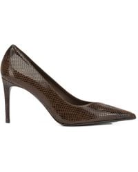 Sergio Levantesi - Snakeskin-Effect Pointed-Toe Pumps - Lyst