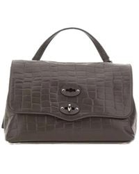 Zanellato - Small Postina Crocodile-Effect Leather Tote Bag - Lyst