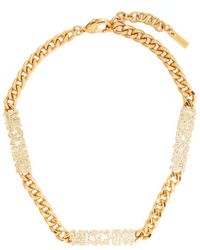 Moschino - Embellished-logo Chain Necklace - Lyst