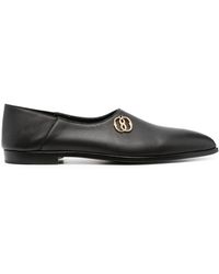 Bally - Pointed-toe Leather Loafers - Lyst