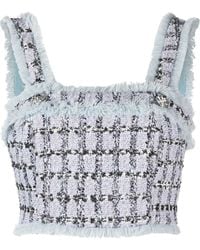 Philipp Plein - Tweed Cropped Top - Lyst