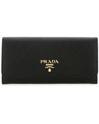 Prada - Large Leather Wallet - Lyst