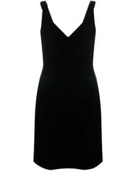 Emporio Armani - V-Neck Sleeveless Dress - Lyst