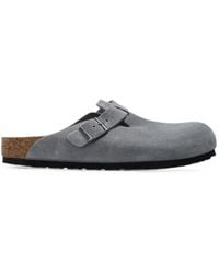 Birkenstock - Boston Buckle-Fastening Suede Mules - Lyst