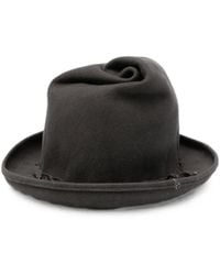 Yohji Yamamoto - Ruffled-Trim Fedora Hat - Lyst