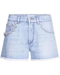 Area - Shorts Mit Kristallen - Lyst
