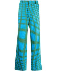 Bianca Saunders - Abstract-print Straight-leg Trousers - Lyst