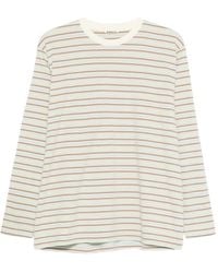 AURALEE - Striped Long-Sleeve T-Shirt - Lyst