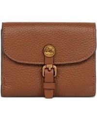 Etro - Small Tumbled Leather Pony Wallet - Lyst