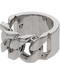 Alexander McQueen Ring Met Kettingdetail - Metallic