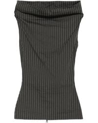 Issey Miyake - Allow Stripe High-Neck Top - Lyst