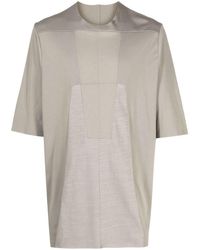 Rick Owens - Panelled-design Organic Cotton T-shirt - Lyst