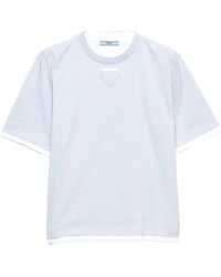 Prada - Cotton Jersey T-Shirt - Lyst