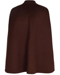 【CELINE】OFFICER CAPE IN WOOL AND CASHMERE CLOTH Celine Officer Cape in Black | Lyst