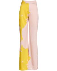 Silvia Tcherassi - Andie Abstract-pattern Print Palazzo Trousers - Lyst