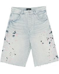 Purple Brand - Paint Splatter Frayed Shorts - Lyst