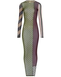 Jean Paul Gaultier - Patchwork Printed Maxi Dress - Lyst