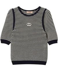 Twinset - Camicia A Righe Con Ricamo - Lyst