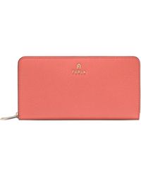Furla - Xl Camelia Zip-Around Logo Wallet - Lyst