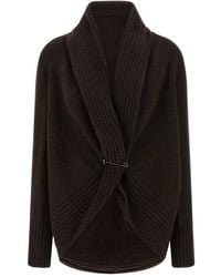 Alberta Ferretti - Vest Met Sjaalkraag En Broche - Lyst