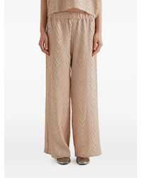 MEIMEIJ - Elasticed-Waist Pattern Trousers - Lyst
