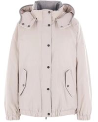 Brunello Cucinelli - Gewatteerd Jack Met Afneembare Capuchon - Lyst