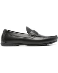 Calvin Klein - Logo-lettering Leather Loafers - Lyst