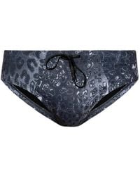 DIESEL - Printed Swim Trunks - Lyst