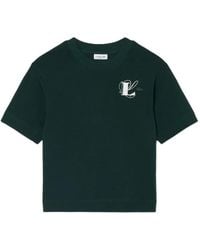 Lacoste - Logo-Embroidered Oversized T-Shirt - Lyst