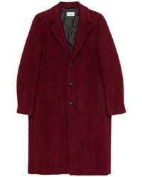 AMISH - Single-Breasted Logo-Patch Coat - Lyst