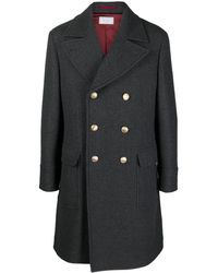 Brunello Cucinelli - Double-breasted Wool Coat - Lyst