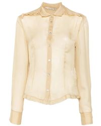 Paloma Wool - Eralda Ruffled Sheer Shirt - Lyst