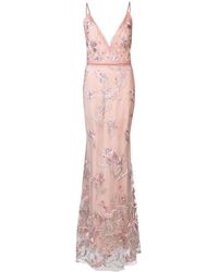 Marchesa notte Vestido sin mangas - Rosa